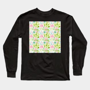 Spring flowers and bunny Long Sleeve T-Shirt